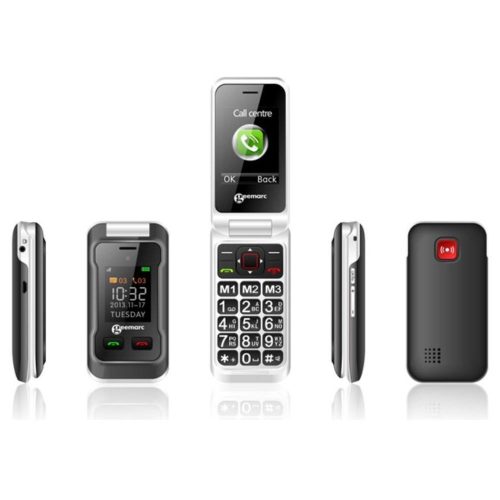 GEEMARC CL 8500 Hallókészülék kompatibilis mobiltelefon Kihajtható, beszélő gombok, SOS segélyhívó mobiltelefon