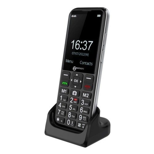GEEMARC CL 8600 4G képes, hallókészülék kompatibilis segélyhívó mobiltelefon, beszélő gombok, SOS funkcióval